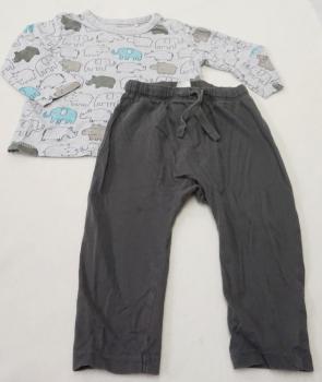 Langarmshirt von Topomini mit Sweathose dünn von H&M Gr. 74 (4295)