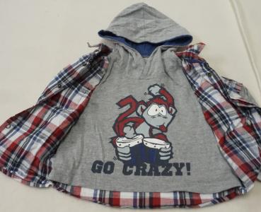 Langarmshirt mit Hemdbesatz Gr. 74 von dopodopo (2914)