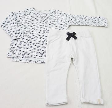 Langarmshirt von Vertbaudet mit Leggings von Noppies Gr. 62 (494)