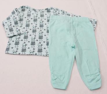 selbstgenähtes Langarmshirt mit Leggings Gr. 62 (952)