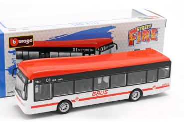 Jouet Transports BBURAGO Playset Bus City - Bus + Station + 2 Véhicules