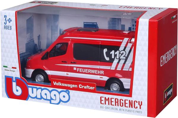 Modellauto - Bburago VW Crafter - Feuerwehr  1:50 NEU OVP