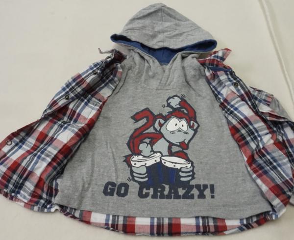 Langarmshirt mit Hemdbesatz Gr. 74 von dopodopo (2914)