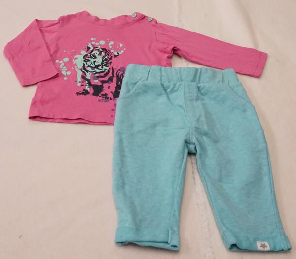 Langarmshirt von Lupilu mit Sweathose von Dana Schweiger Gr. 56 (1309)