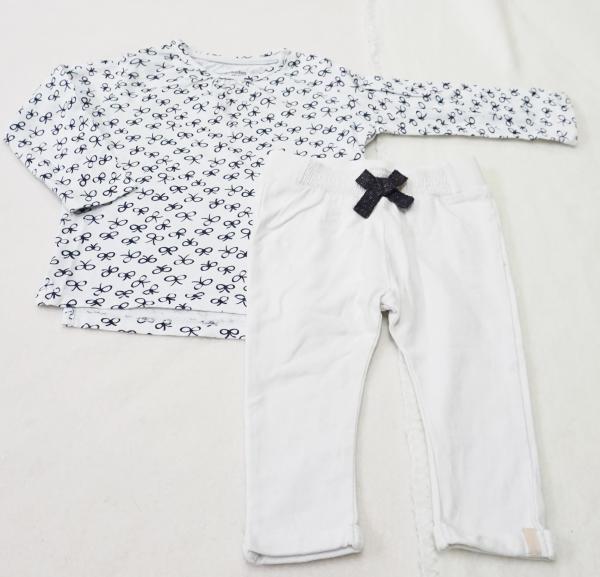 Langarmshirt von Vertbaudet mit Leggings von Noppies Gr. 62 (494)