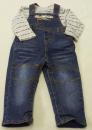 gefütterte Jeanslatzhose mit Langarmshirt Gr. 62 von Babyclub by C&A (550)